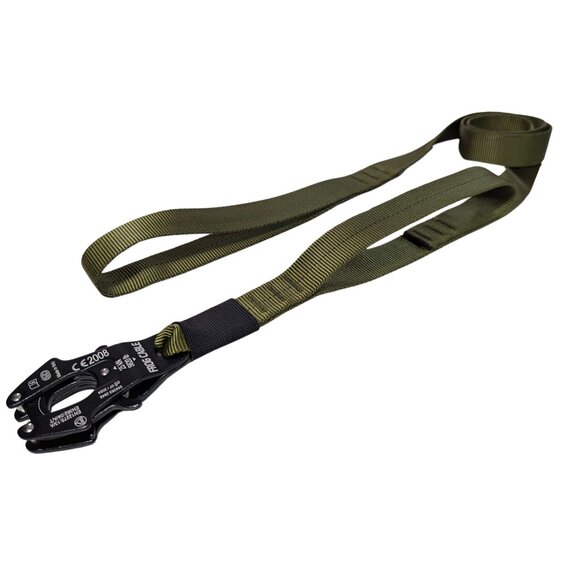 Heavy Duty Dog Double Handle Leash with Quick Release Kong Frog Clip Olive Drab